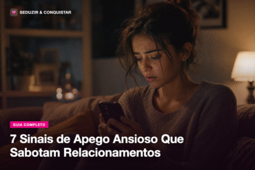 Mulher ansiosa checando o celular, sinal de apego ansioso em relacionamentos
